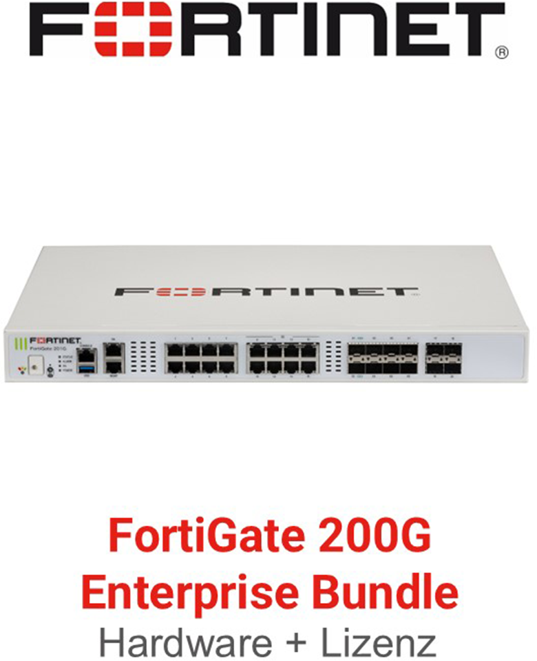 Fortinet FortiGate-200G - Enterprise Bundle (Hardware + Lizenz)